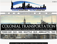 Tablet Screenshot of colonialtransportation.com